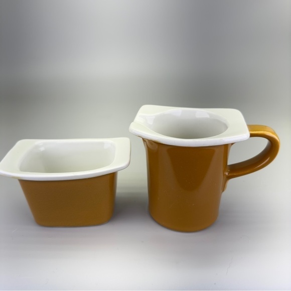 Vintage MCM Hall Creamer and Sugar Set - Picture 2 of 12